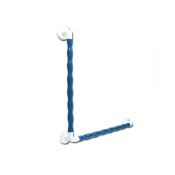 AKW 600x600mm 90° Angled Natural Grip Plastic Grab Rail - Blue